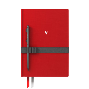 Блокнот Heart - red/grey/grey